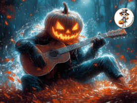 uomo con la testa di zucca Jack O'Lantern blog